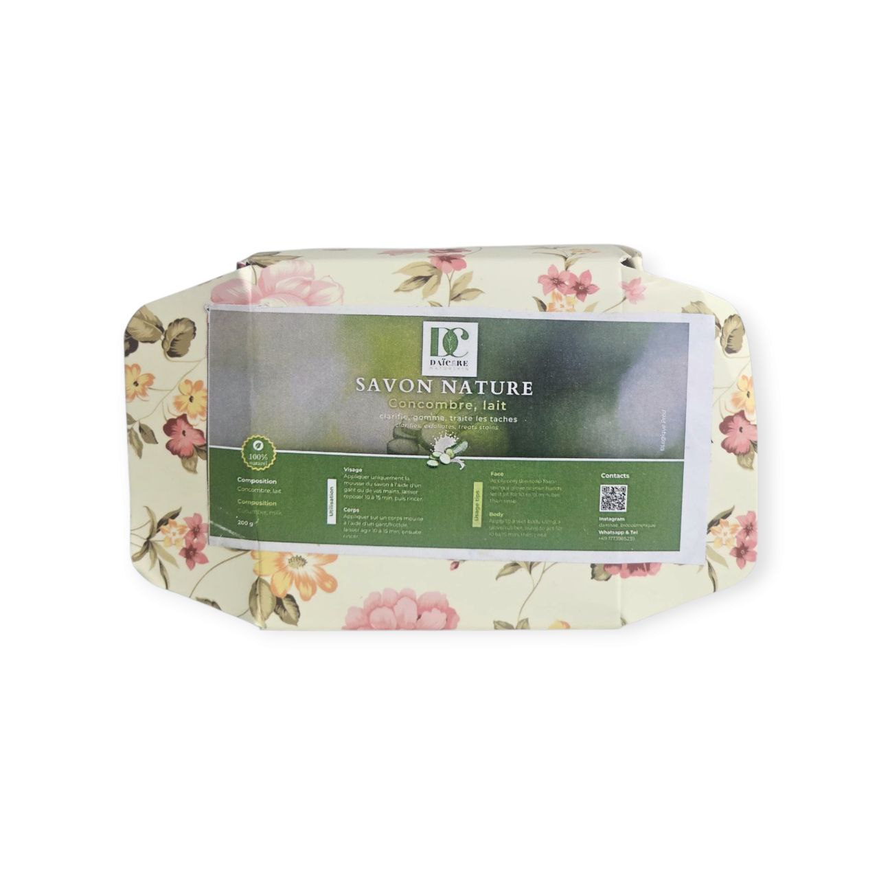 Savon naturel au concombre